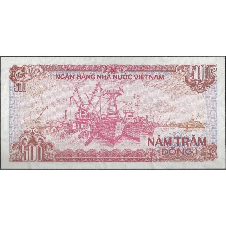Vietnam 500 Dong 1988 P101a reverso