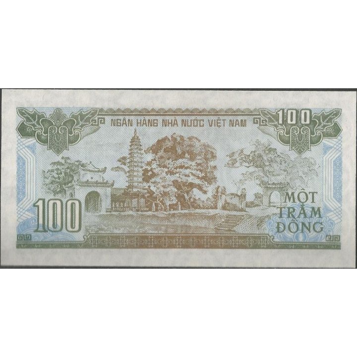 Vietnam 100 Dong 1991 P105a reverso
