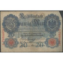 Alemania 20 Mark 19 Feb 1914 P46b