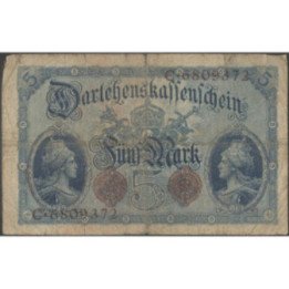 Alemania 5 Mark 5 Ago 1914 7 dig. P47b
