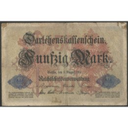 Alemania 50 Mark 5 Ago 1914 P49a