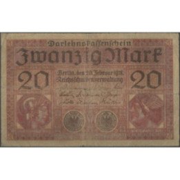 Alemania 20 Mark 20 Feb 1918 P57