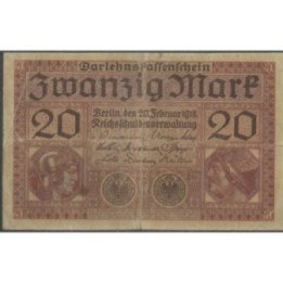 Alemania 20 Mark 20 Feb 1918 P57