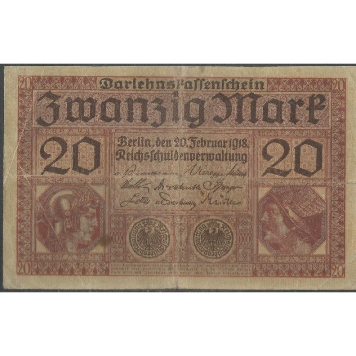 Alemania 20 Mark 20 Feb 1918 P57