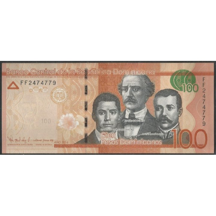 Rep. Dominicana 100 Pesos 2016 P190c
