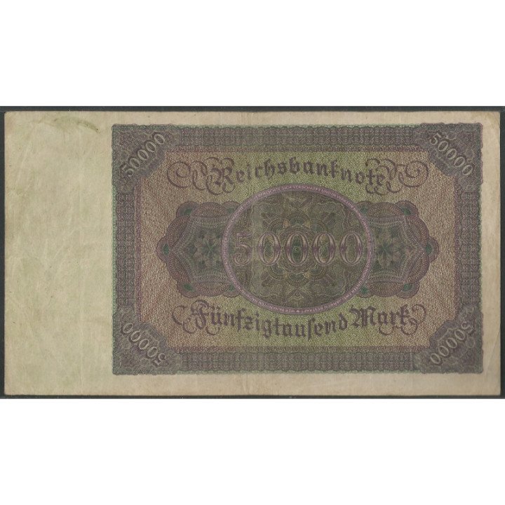 Alemania 50.000 Mark 19 Nov 1922 P80 reverso