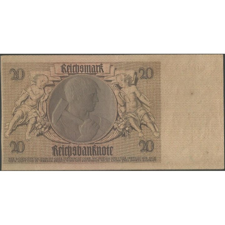 Alemania 20 Reichsmark 22 Ene 1929 P181b reverso