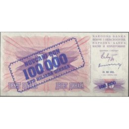 Bosnia & Herzegovina 100.000 Dinara 10 Nov 1993 P34b