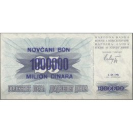 Bosnia & Herzegovina 1.000.000 Dinara 1 Sep 1993 P35a