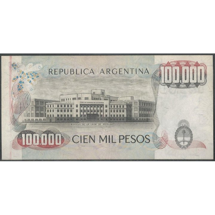 Argentina 100.000 Pesos ND1979-83 Serie B P308b reverso