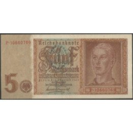 Alemania 3° Reich 5 Reichsmark 1 Ago 1942 P186b