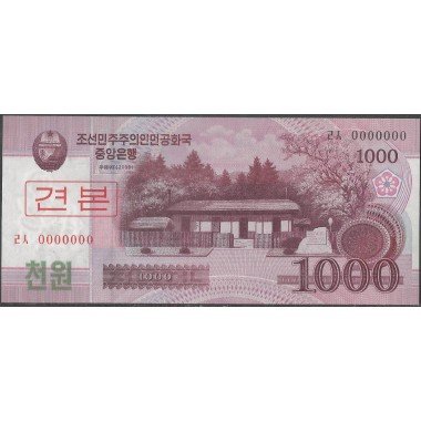 Korea del Norte, 1.000 Won 2008 P64s Specimen