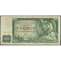 Checoeslovaquia 100 Korun 1961 Serie P P91b