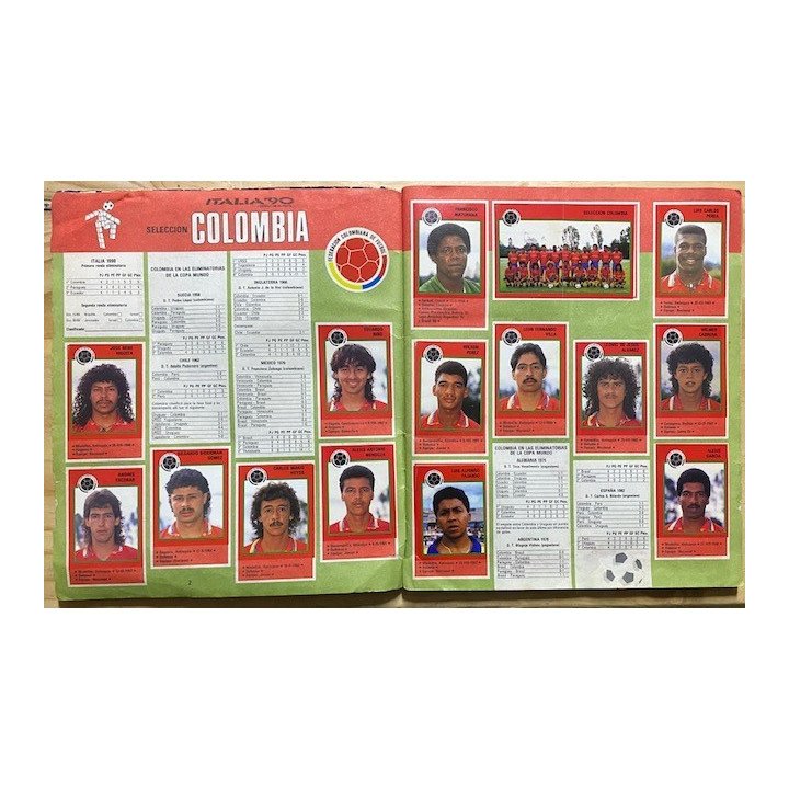 Futbol - Futbol Colombia FPC 89 Panini reverso