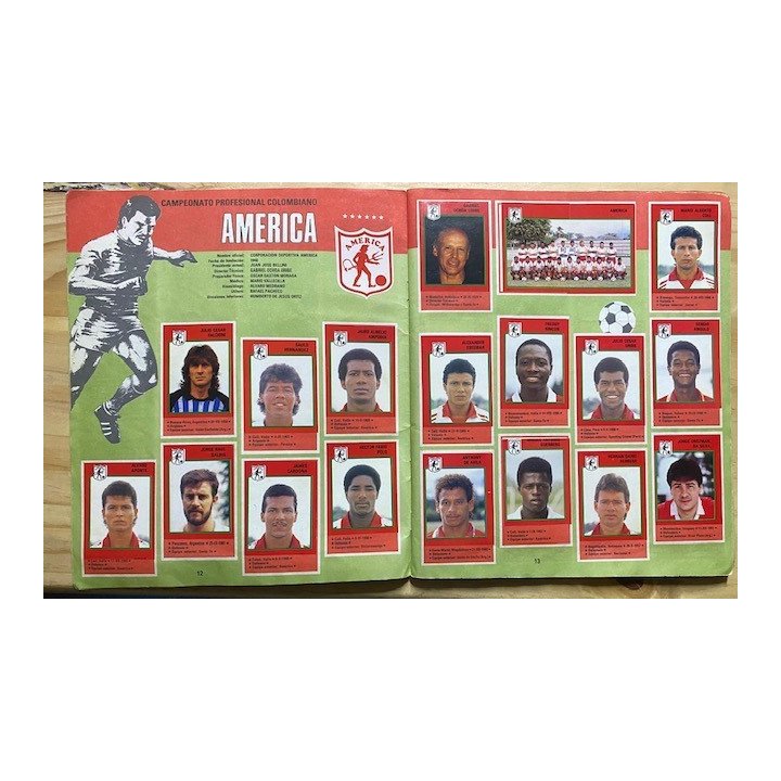 Futbol - Futbol Colombia FPC 89 Panini reverso