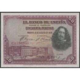 España 50 Pesetas 15 Ago 1928 P75b