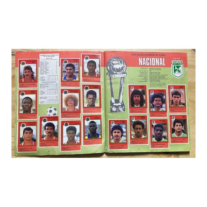 Futbol - Futbol Colombia FPC 89 Panini reverso