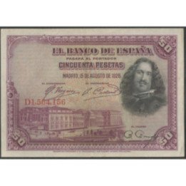 España 50 Pesetas 15 Ago 1928 P75b