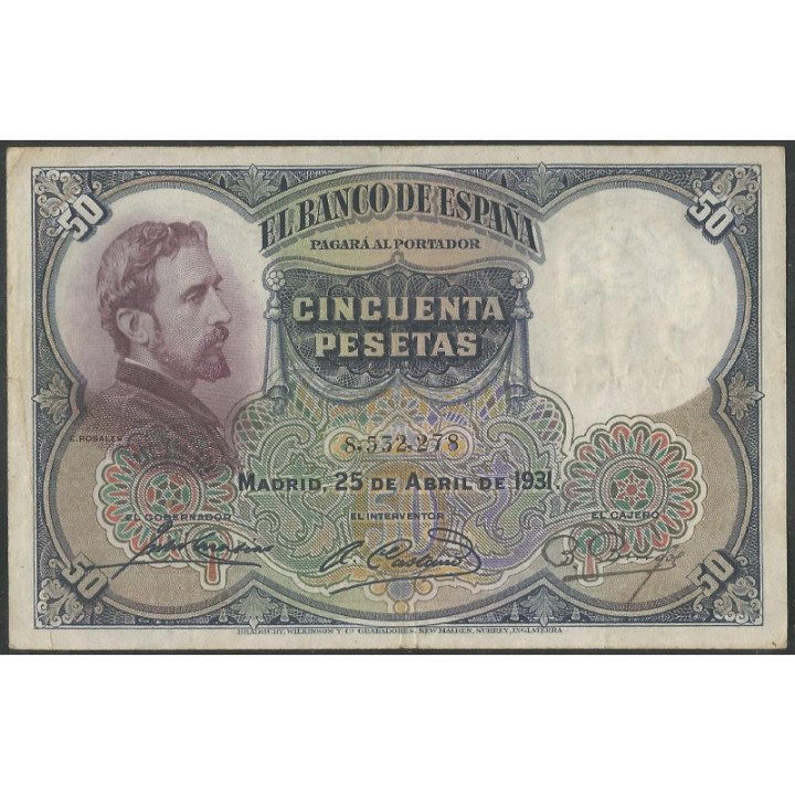 España 50 Pesetas 25 Abr 1931 P82