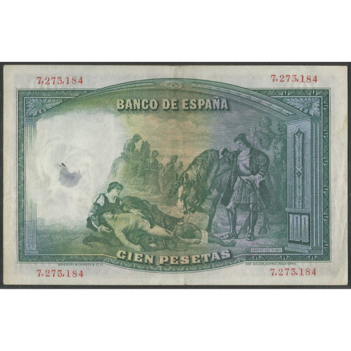España 100 Pesetas 25 Abr 1931 P83 reverso