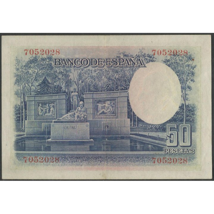España 50 Pesetas 22 Jul 1935 P88 reverso