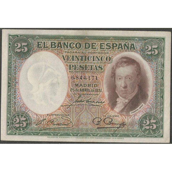 España 25 Pesetas 25 Abr 1931 P81