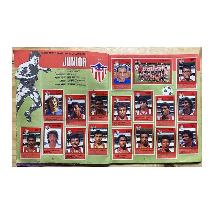Futbol - Futbol Colombia FPC 89 Panini reverso