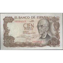 España 100 Pesetas 17 Nov 1970 P152a