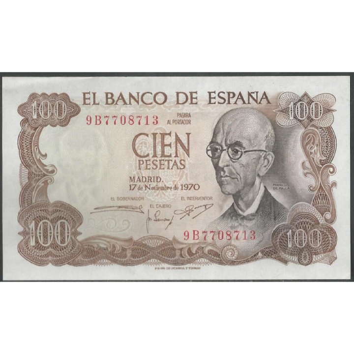 España 100 Pesetas 17 Nov 1970 P152a
