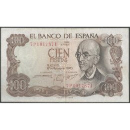 España 100 Pesetas 17 Nov 1970 P152a