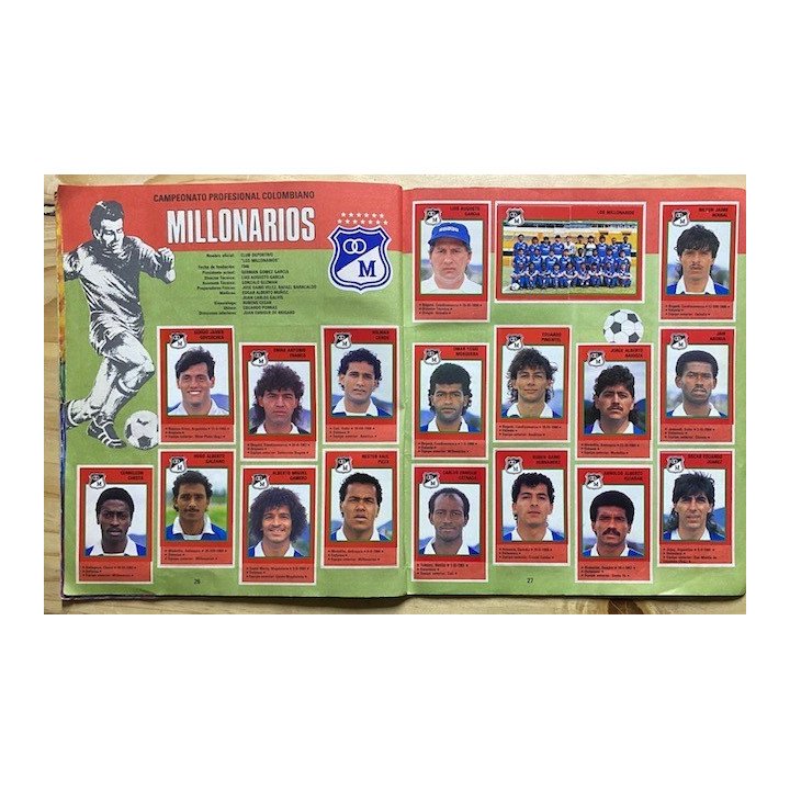 Futbol - Futbol Colombia FPC 89 Panini reverso