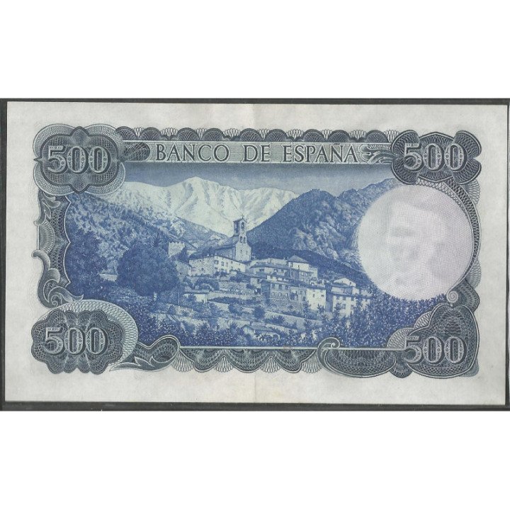España 500 Pesetas 23 Jul 1971 P153a reverso