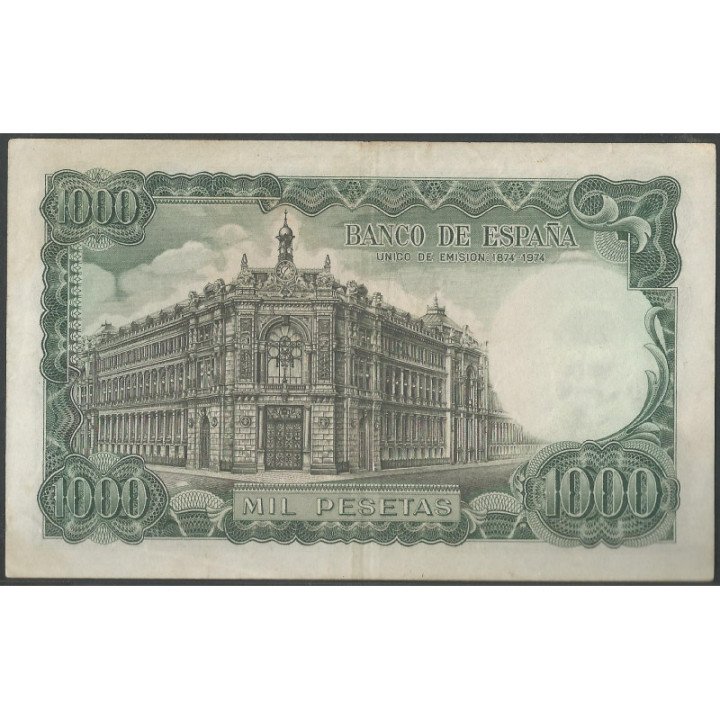 España 1.000 Pesetas 17 Sep 1971 P154 reverso