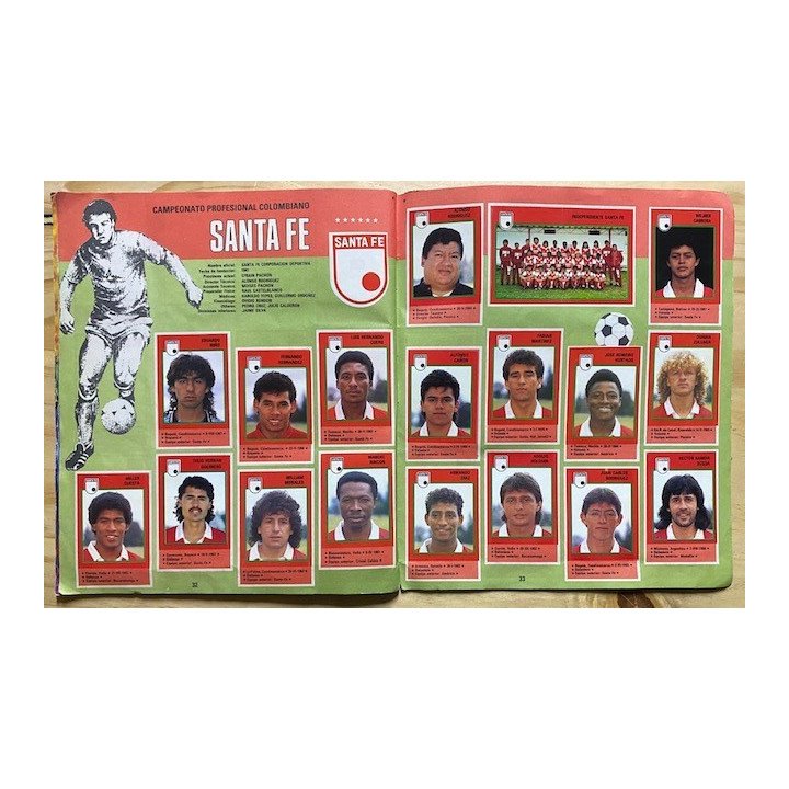 Futbol - Futbol Colombia FPC 89 Panini reverso
