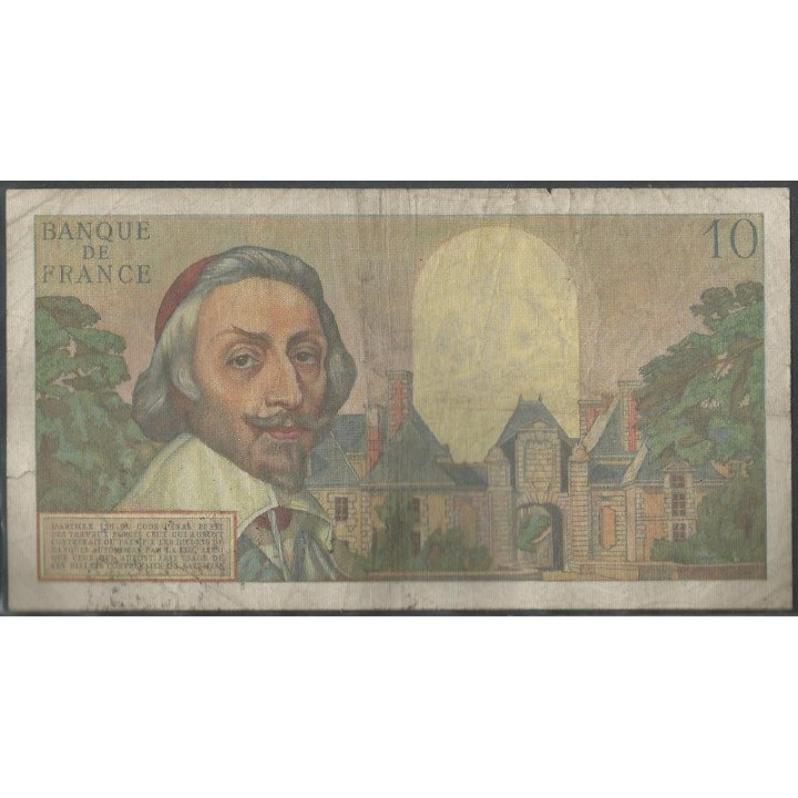 Francia 10 Nuevos Francs 10 Abr 1962 P142a reverso
