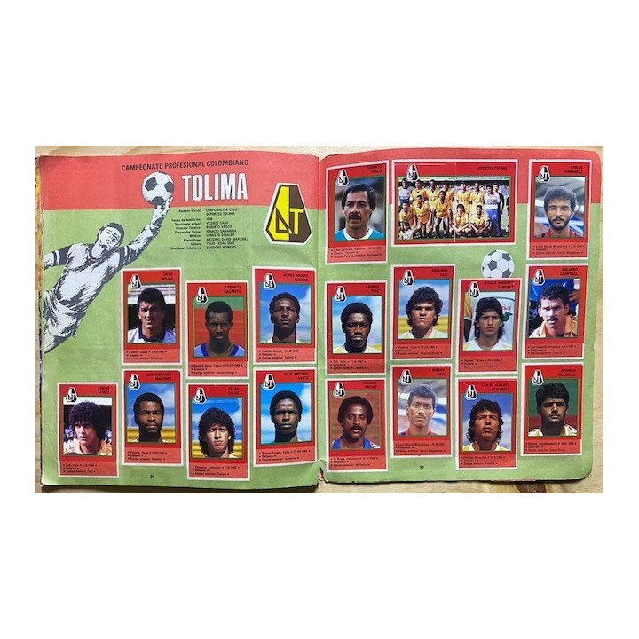 Futbol - Futbol Colombia FPC 89 Panini reverso