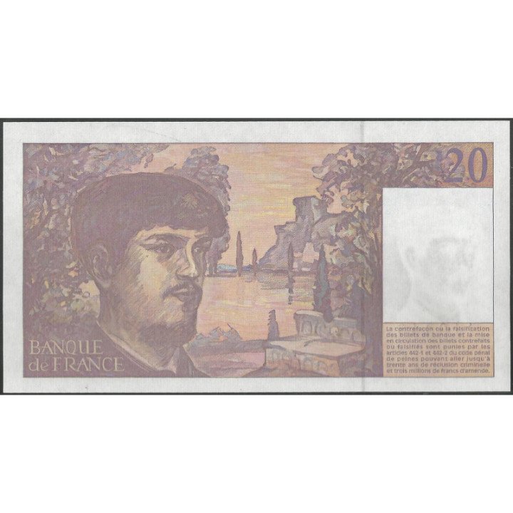 Francia 20 Francs 1997 P151i reverso