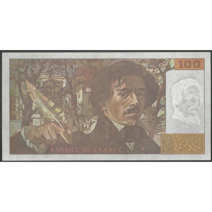 Francia 100 Francs 1990 P154e reverso