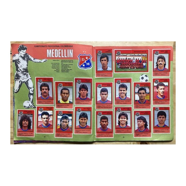 Futbol - Futbol Colombia FPC 89 Panini reverso