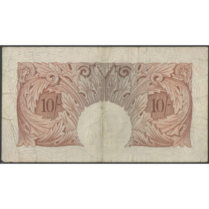 Inglaterra 10 Shillings ND1955-60 P368c reverso
