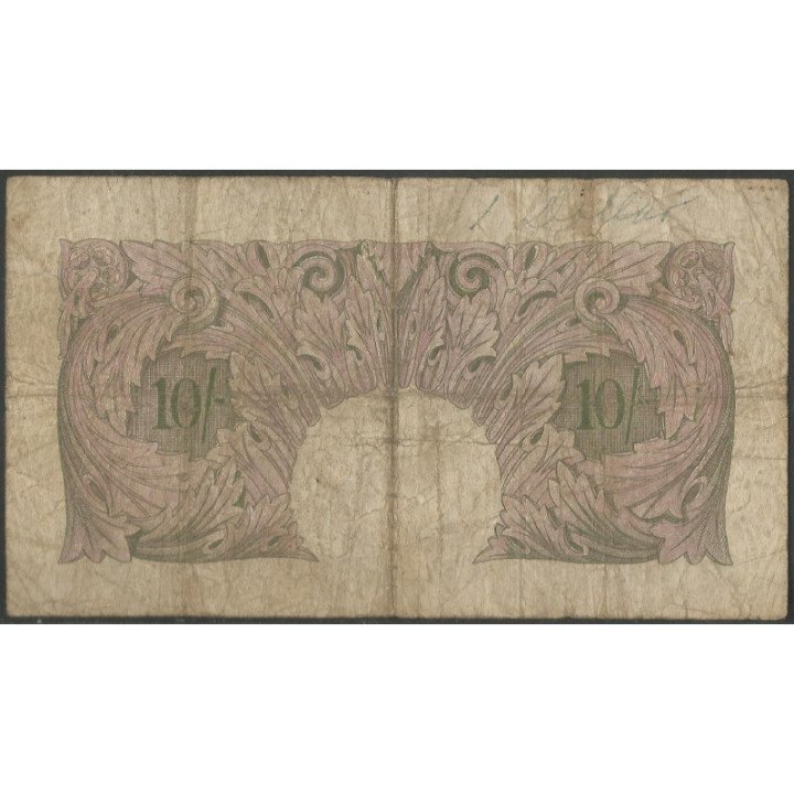 Inglaterra 10 Shillings ND1948-49 P368a reverso