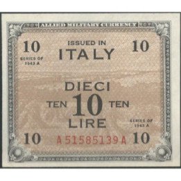 Italia 10 Liras 1943A PM13b