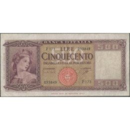 Italia 500 Liras 23 Mar 1961 P80b