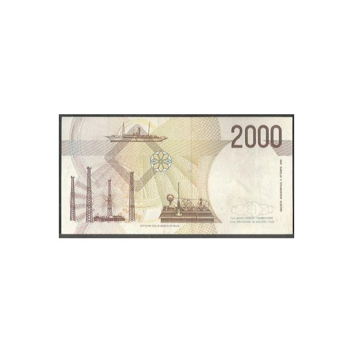 Italia 2.000 Liras D1990 P115 reverso