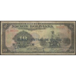 Bolivia 10 Bolivianos ND1929 Serie G P114a