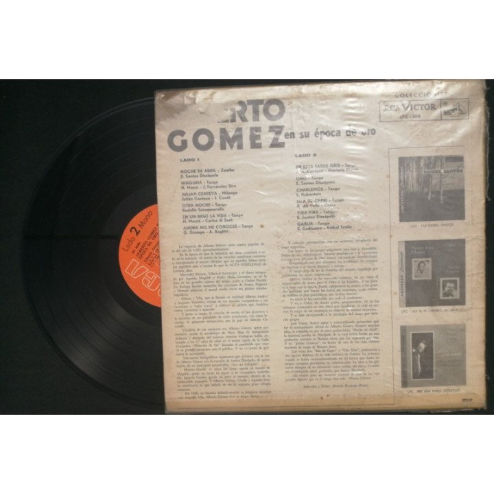 Alberto Gomez En Su Epoca De Oro - Colombia reverso