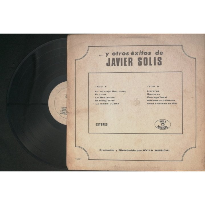 Javier Solis... Y Otros Exitos - Colombia reverso