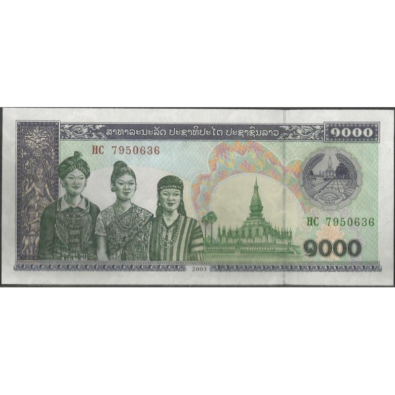 Laos, 1.000 Kip 2003 P32Ab