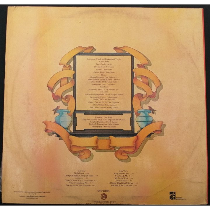 Carol King Wrap Around Joy - Colombia reverso