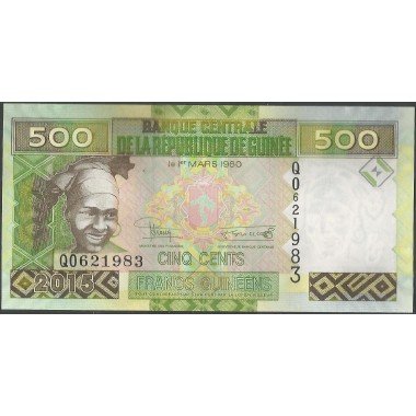 Guinea 500 Francs 2015 P47a